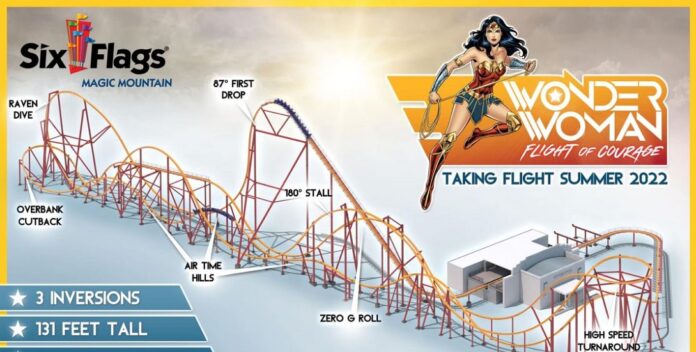 ¡Six Flags da la bienvenida al viaje récord de Wonder Woman!
