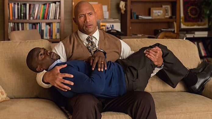 Kevin Hart and The Rock in Central Intelligence.